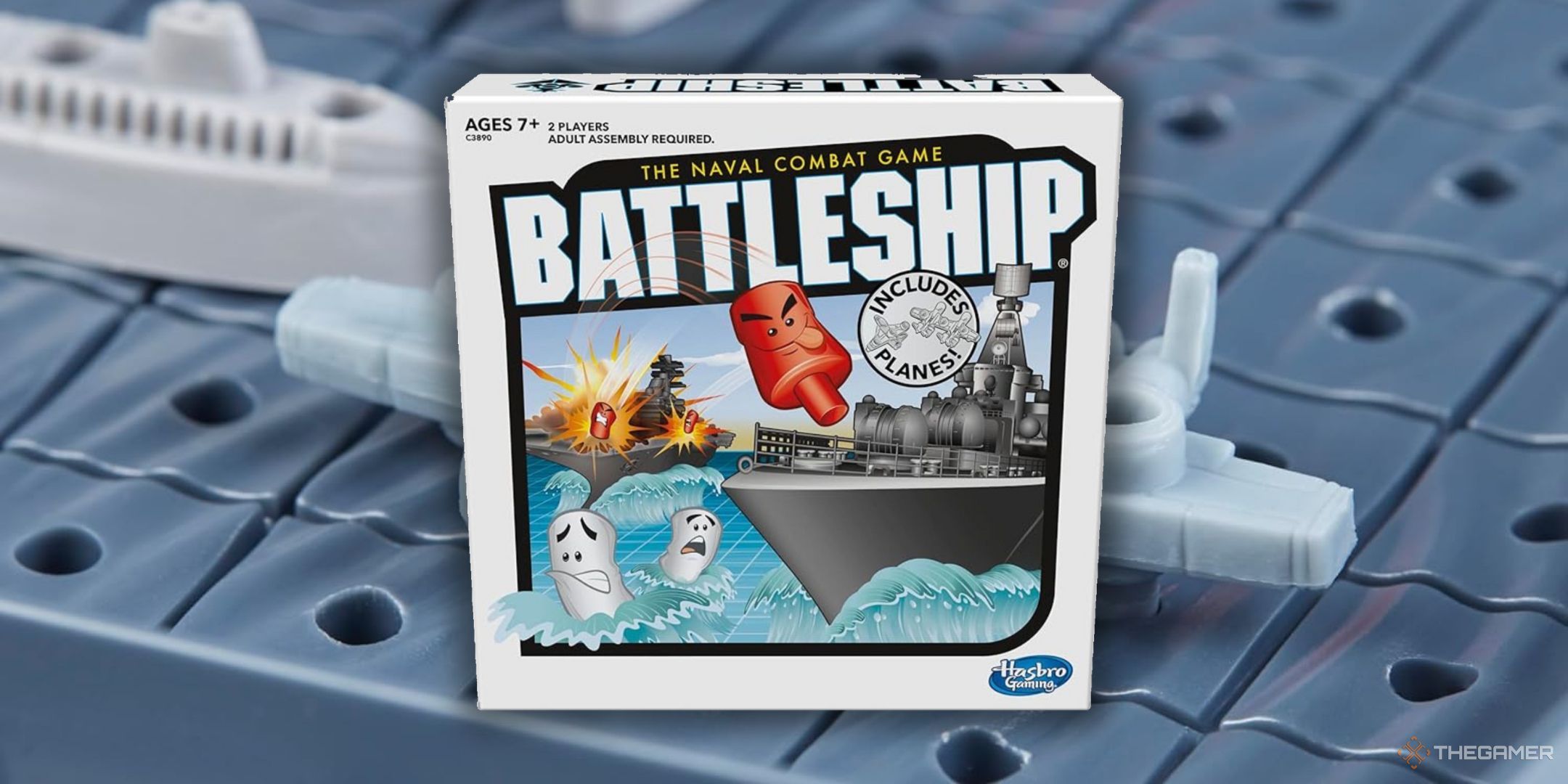Hasbro Game Deals Featured Image Battleship Box Infront of Battleship game