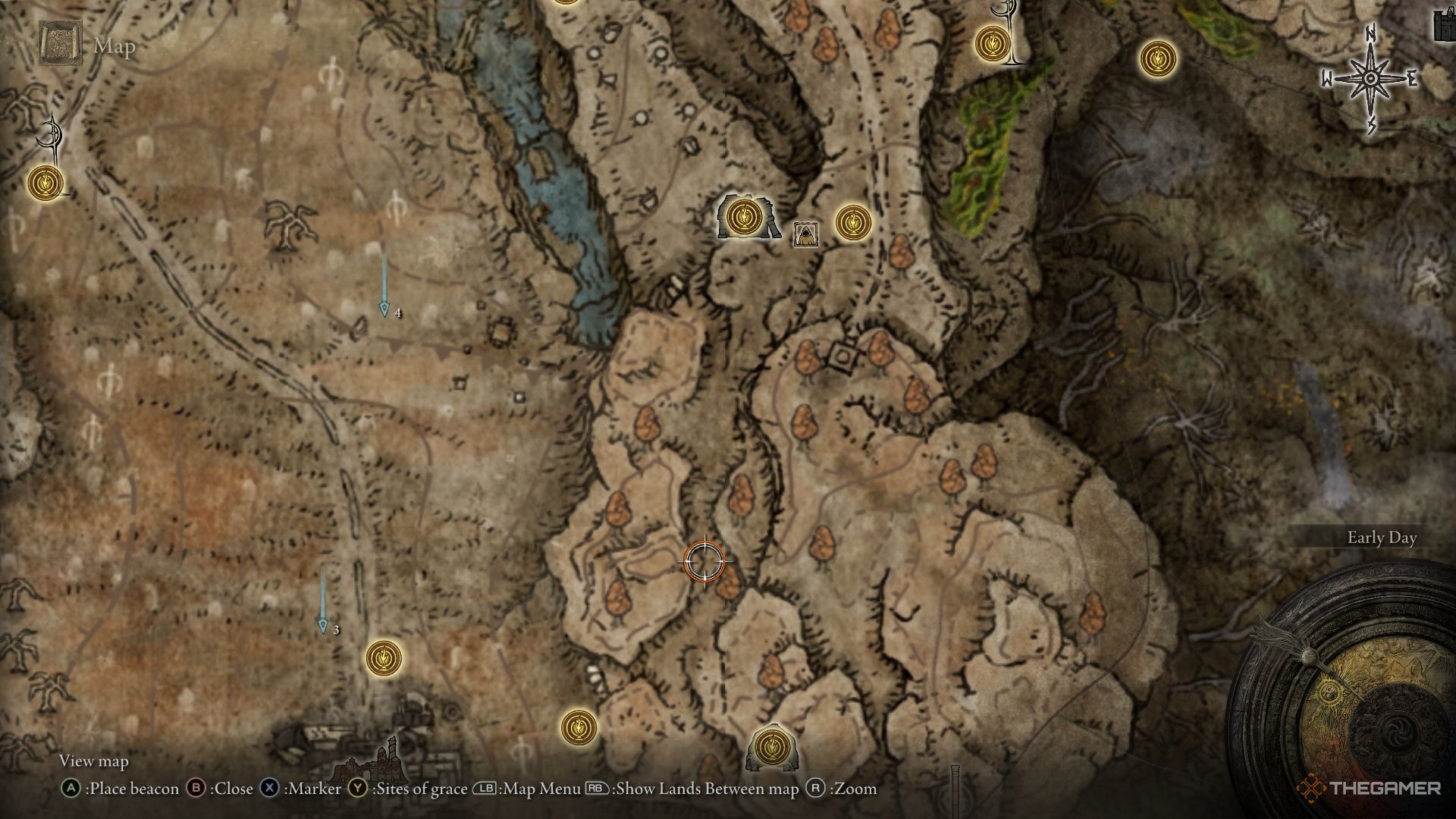 Shadow of the Erdtree map showing the location of Herbalist's Bell Bearing in Elden Ring.