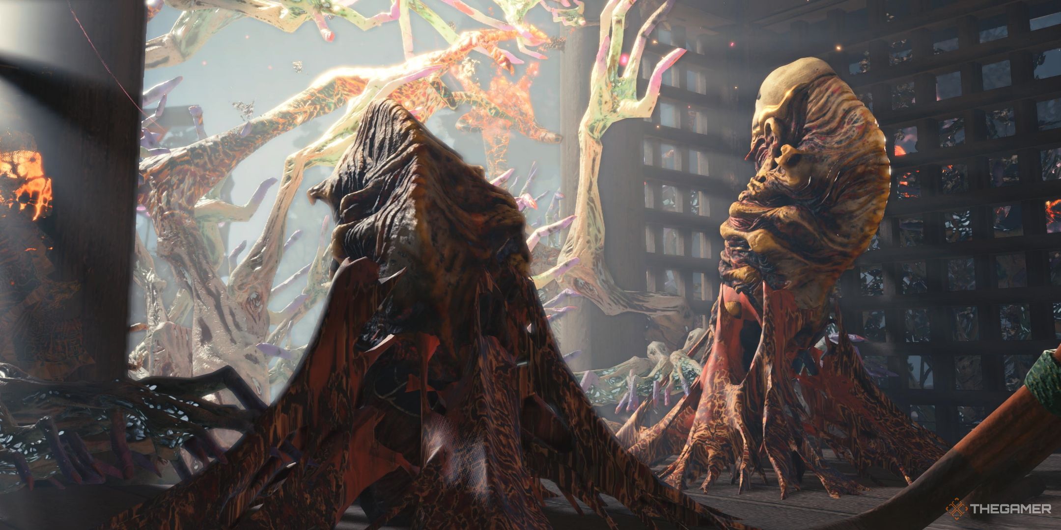 Kunitsu-Gami Path of the Goddess. Corrupted villagers on the Kamukura stage.