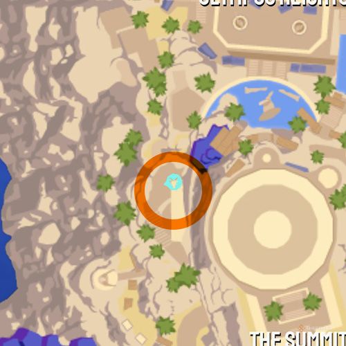 Ninth trinket location of Mount Olympus on the map in Goat Simulator 3 Multiverse of Nonsense.
