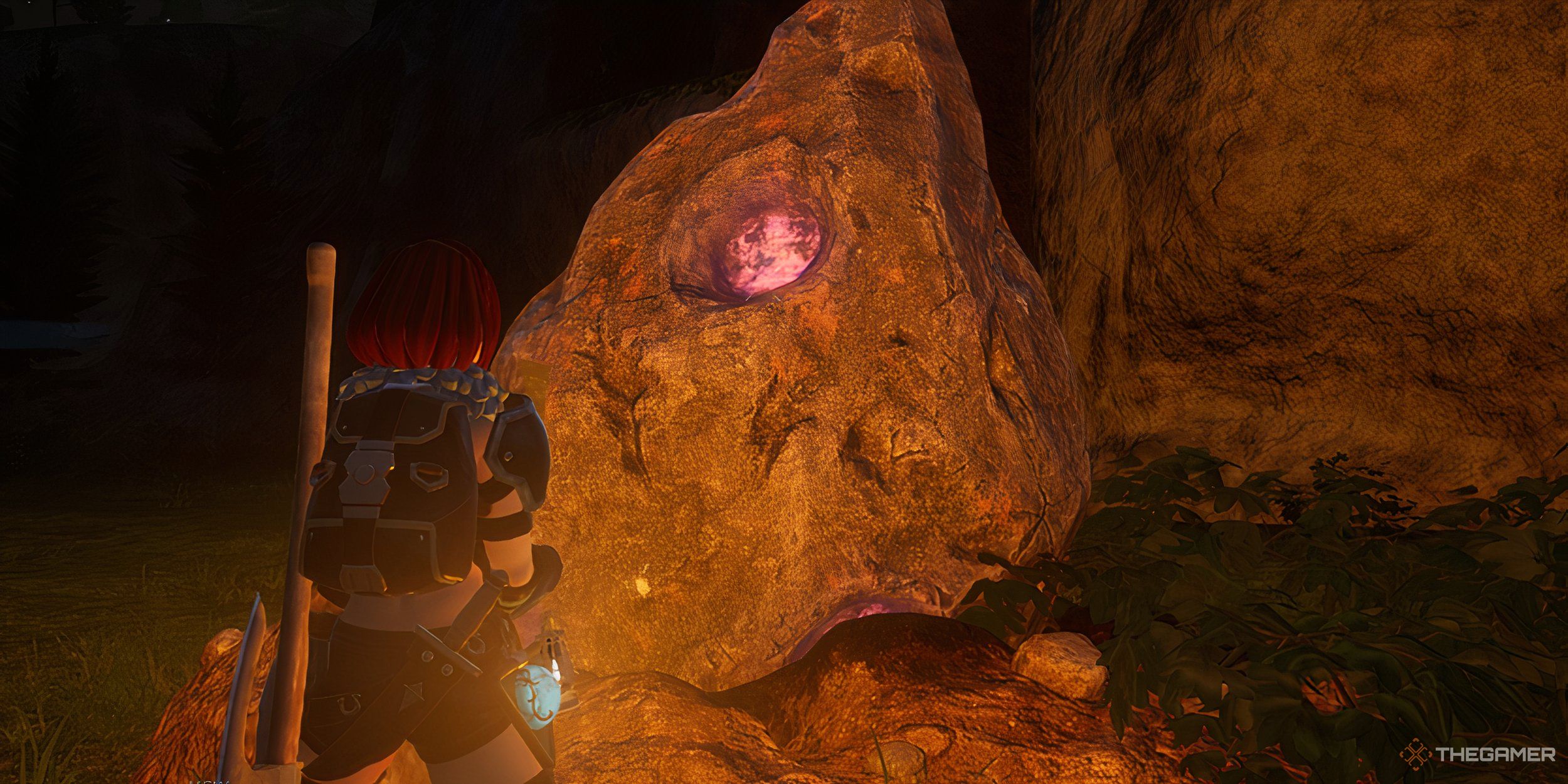 Palworld avatar next to a meteorite