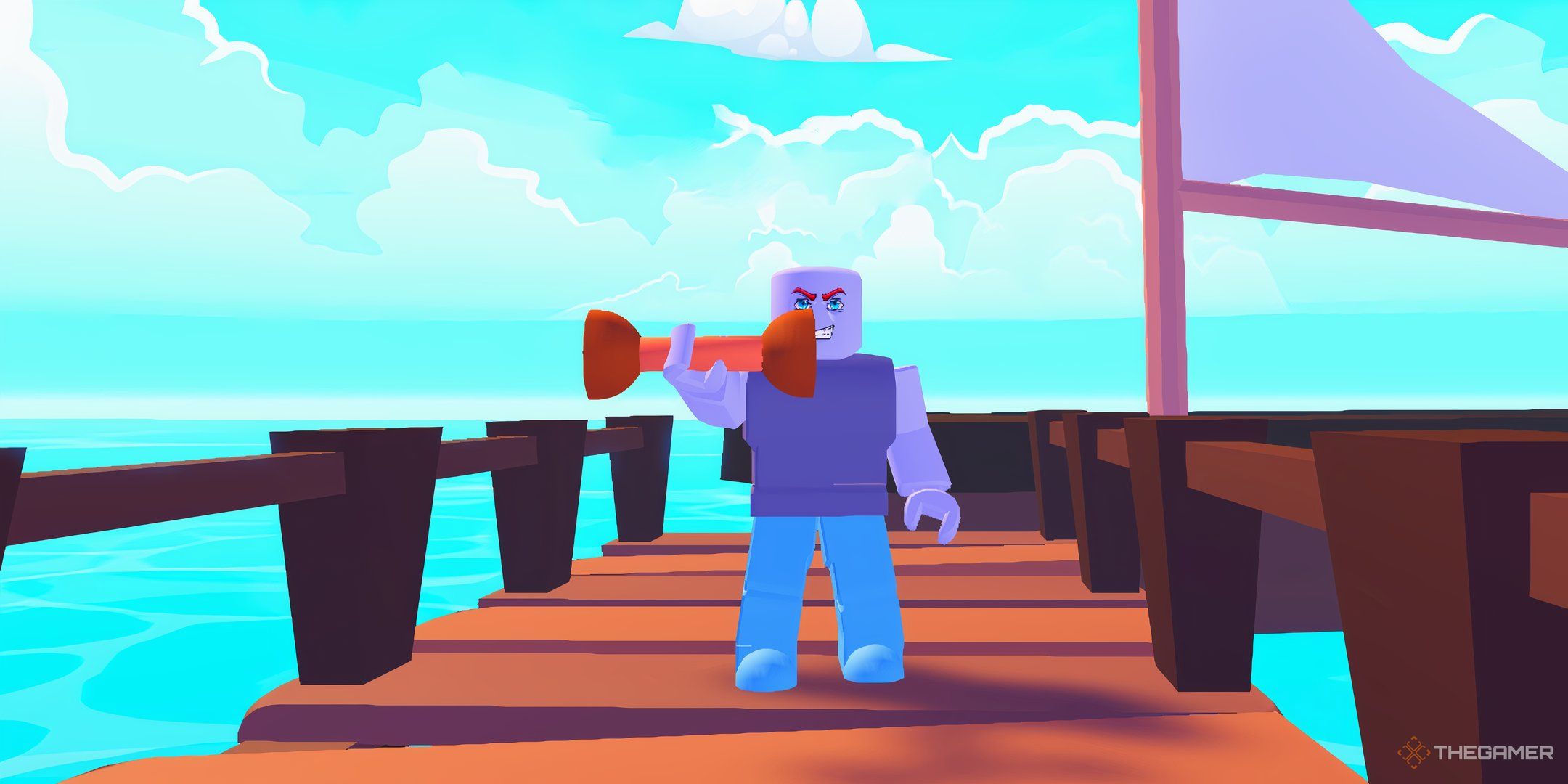 a player in Gym Battles on Roblox