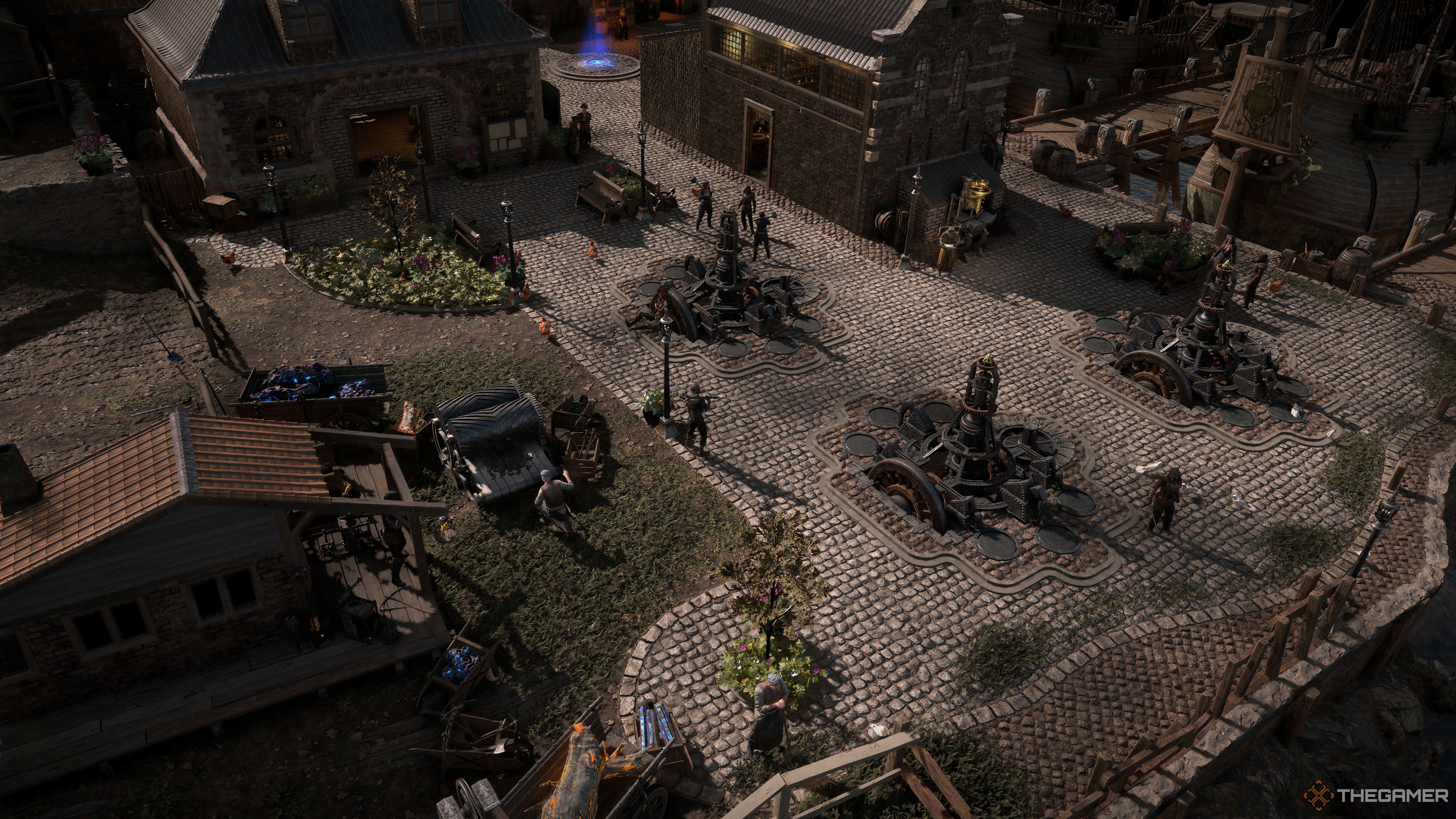 An overview of the town of Kingsmarch that you will build throughout the 3.25 Settlers of Kalguur expansion in Path of Exile.