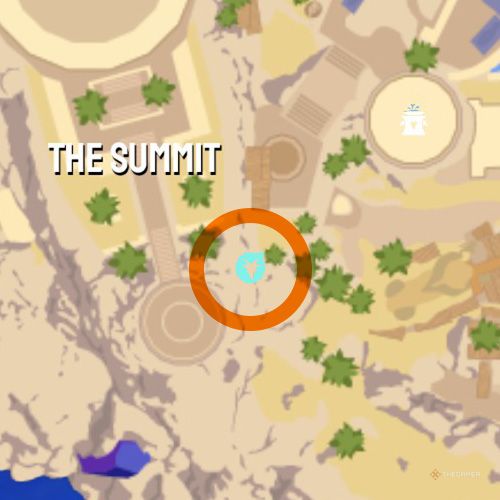 Seventeenth trinket location of Mount Olympus on the map in Goat Simulator 3 Multiverse of Nonsense.