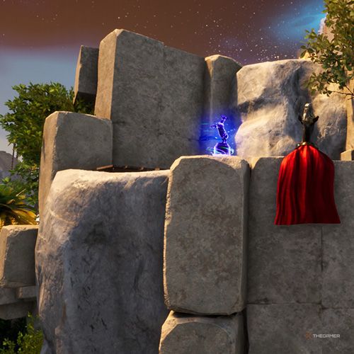 Seventh trinket location of Mount Olympus in Goat Simulator 3 Multiverse of Nonsense.