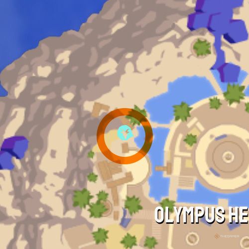 Seventh trinket location of Mount Olympus on the map in Goat Simulator 3 Multiverse of Nonsense.