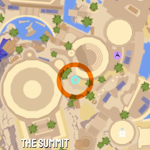 Sixteenth trinket location of Mount Olympus on the map in Goat Simulator 3 Multiverse of Nonsense.