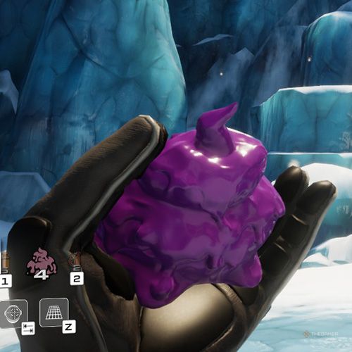 The player is carrying a Binding Bile in his left hand in Journey To The Savage Planet.