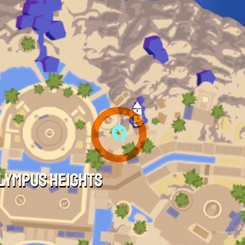 Fourth trinket location of Mount Olympus on the map in Goat Simulator 3 Multiverse of Nonsense.