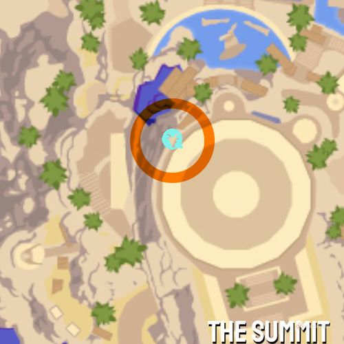 Twentieth trinket location of Mount Olympus on the map in Goat Simulator 3 Multiverse of Nonsense.