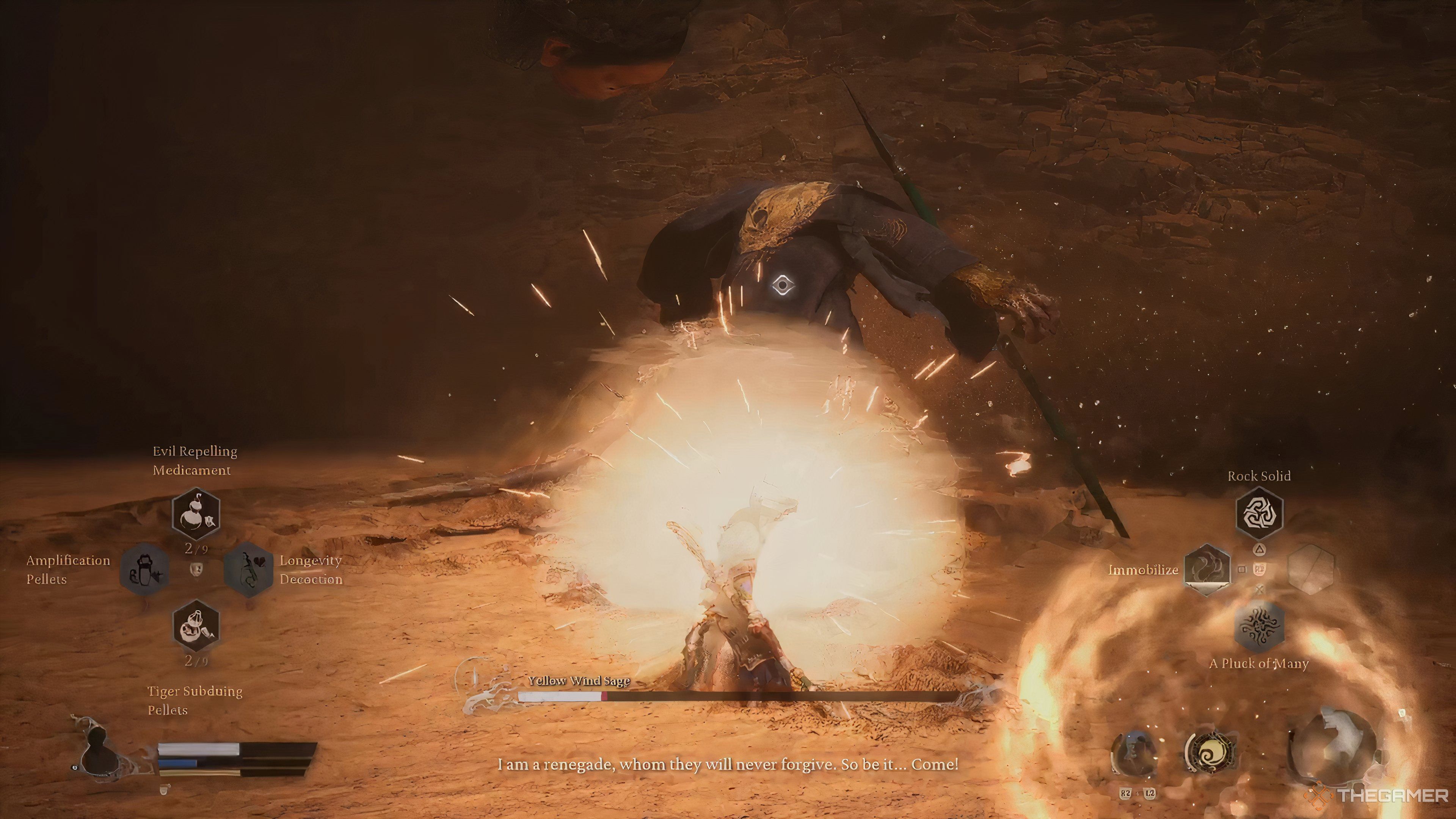 Black Myth Wukong. Using the Wind Tamer against the Yellow Wind Sage.