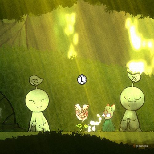 Bo is standing next to fifth Bunny Blossom in Bo - Path Of The Teal Lotus.