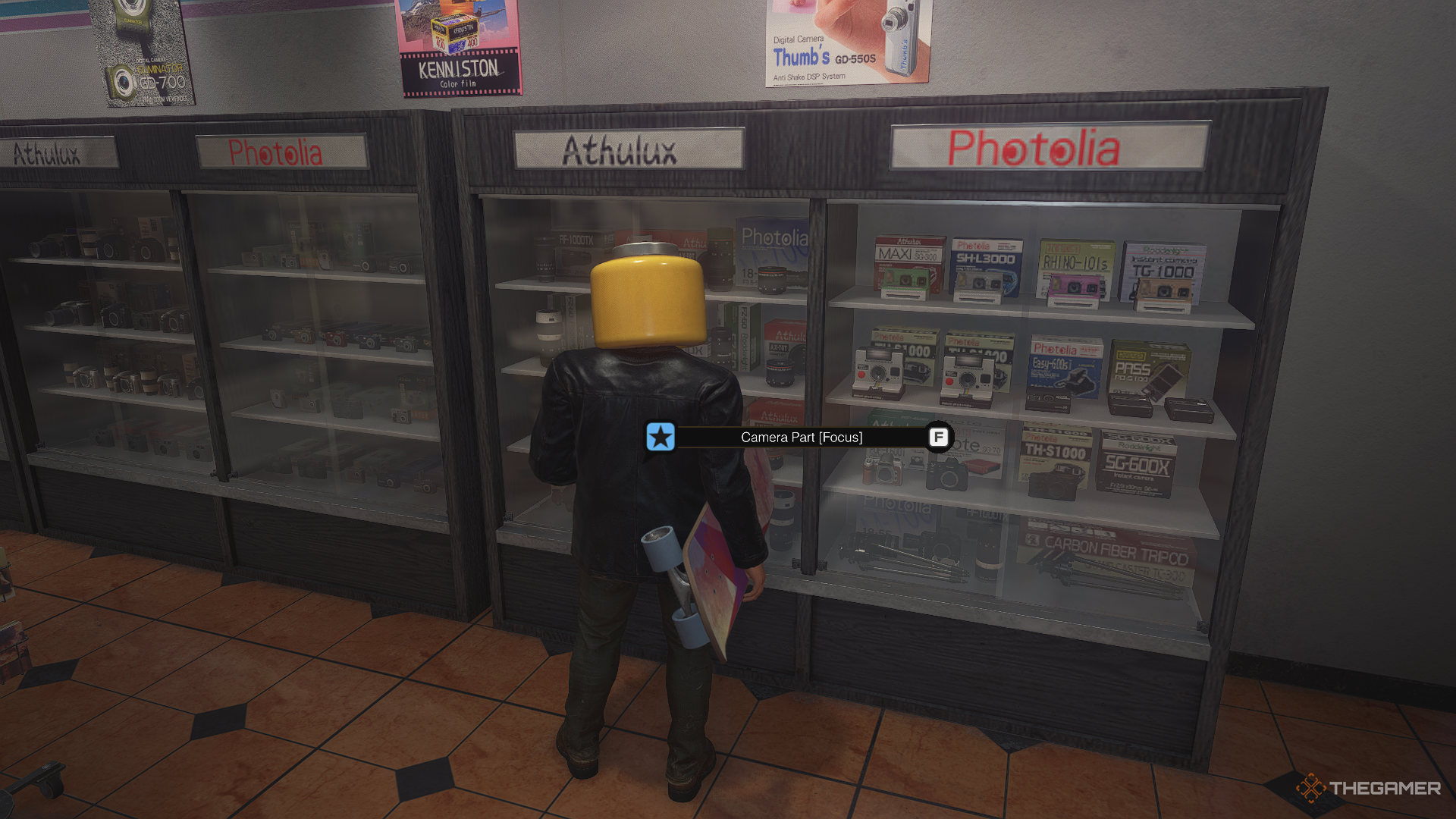 Frank getting the Focus camera upgrade in Dead Rising Deluxe Remaster.