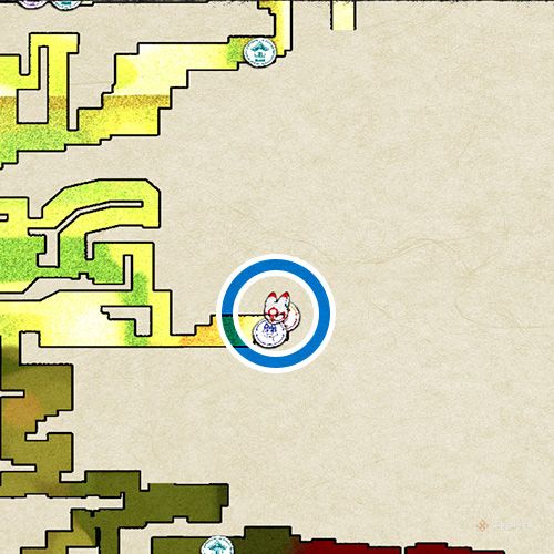 First bunny blossom location on the map in Bo - Path Of The Teal Lotus.