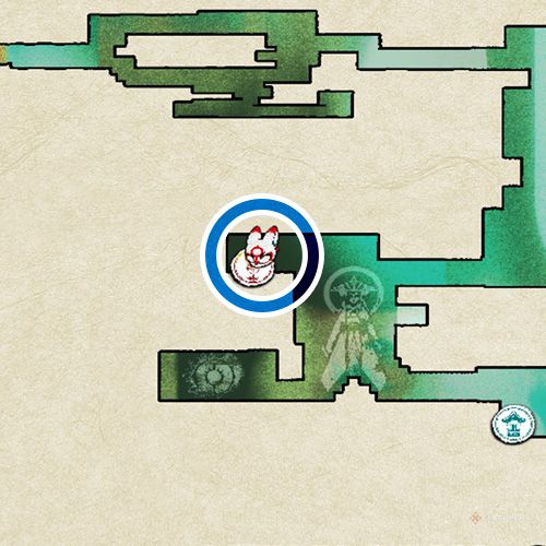 Fourth bunny blossom location on the map in Bo - Path Of The Teal Lotus.