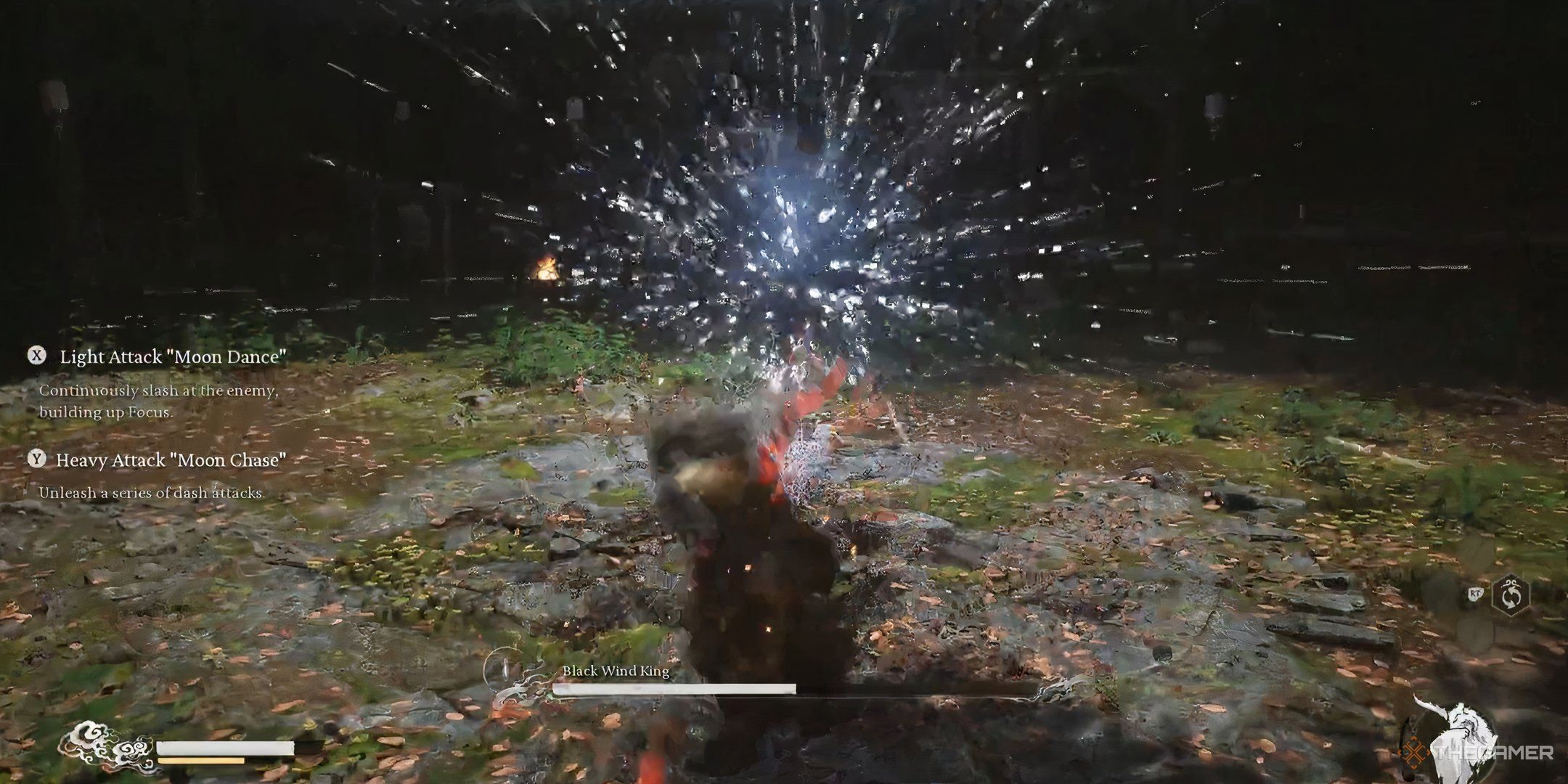 The Black Wind King transforms into an exploding black mist in Black Myth: Wukong.