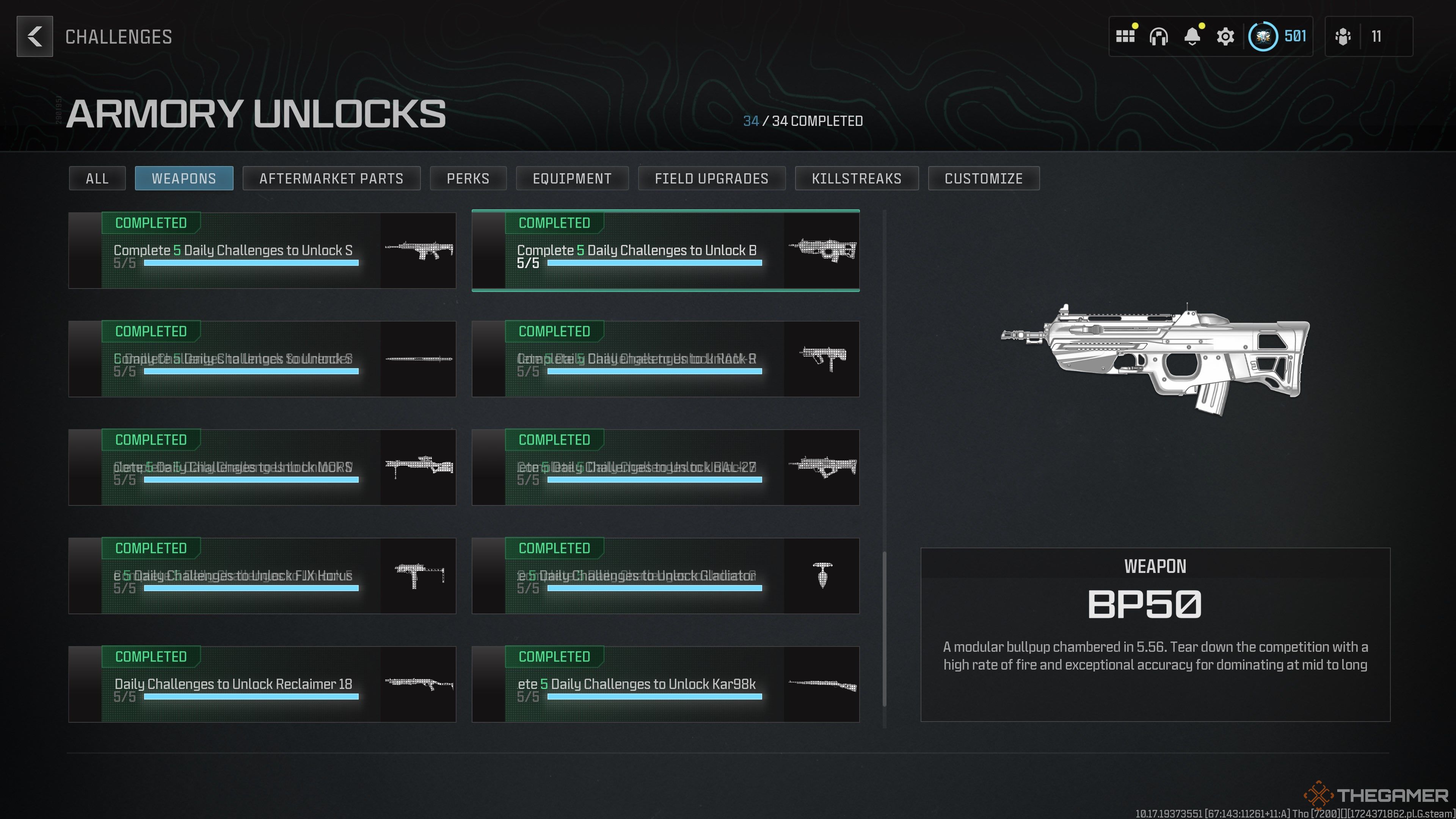 Modern Warfare 3 BP50 Armory Unlock Menu