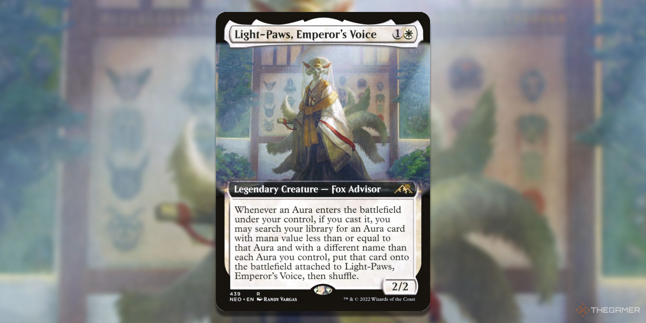 Light-Paws Extended card with the art in the background.