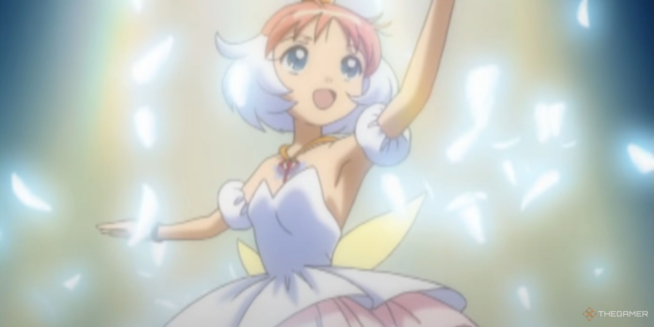 Princess Tutu dancing ballet beneath the stage light.