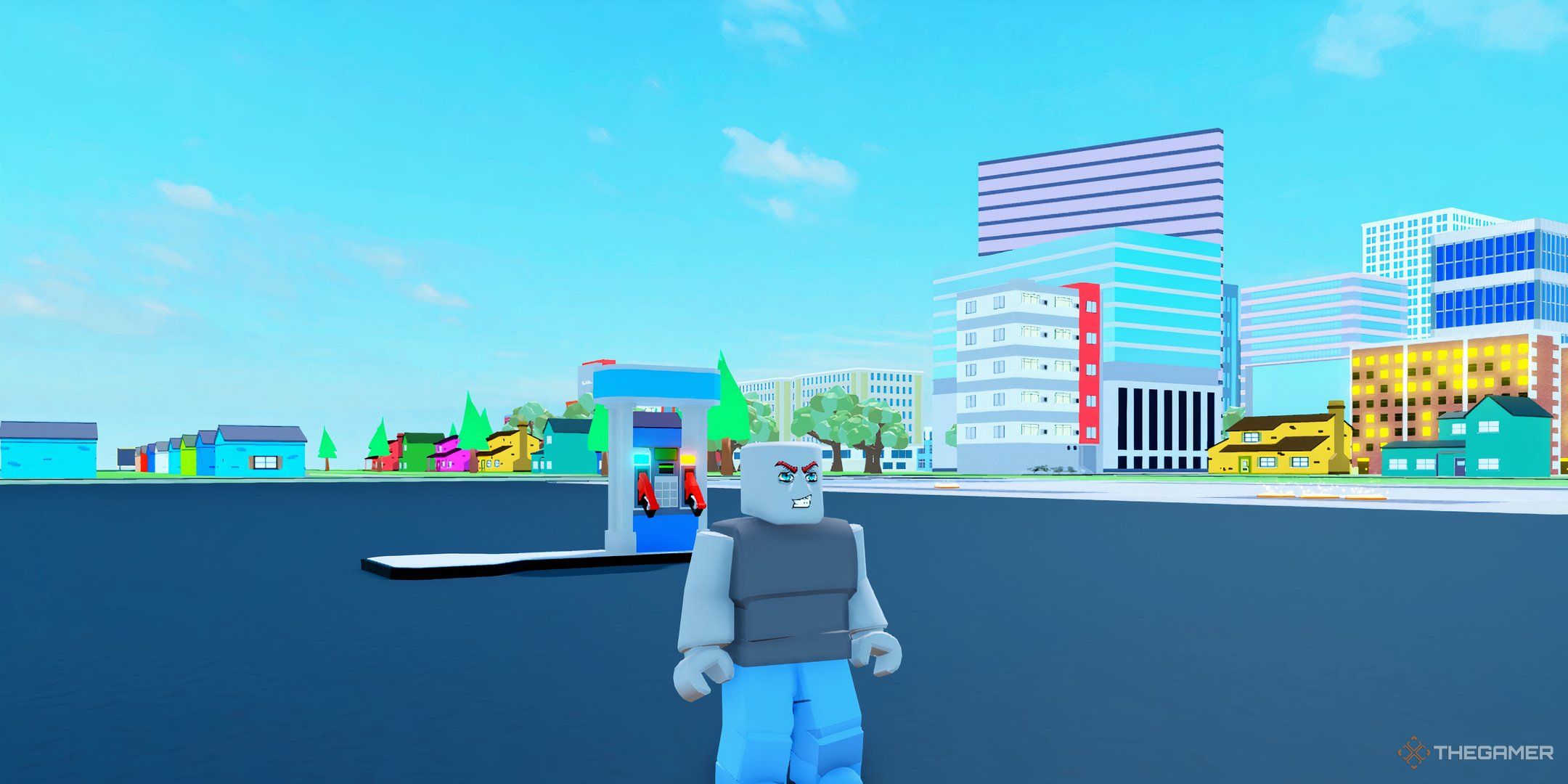 a player in Gas Station Tycoon 2 on Roblox