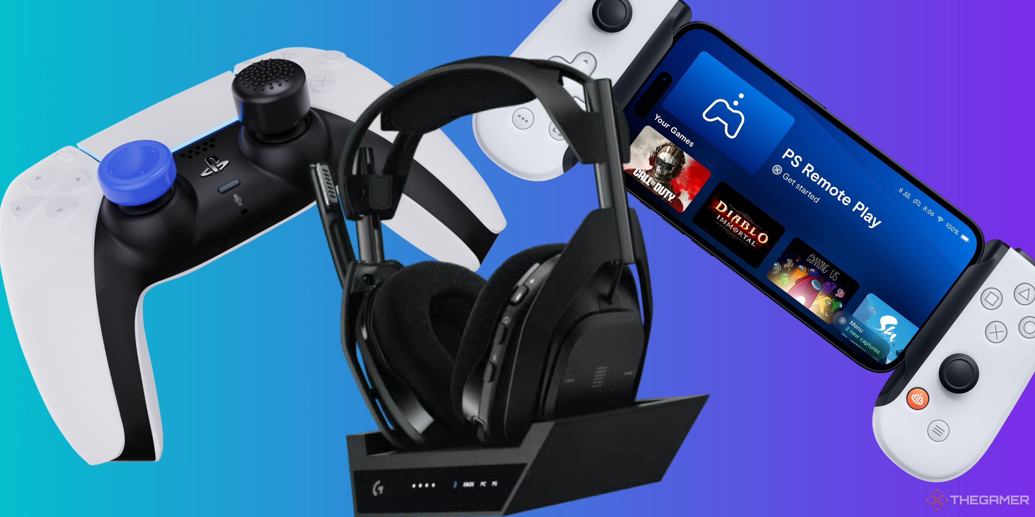 A photo of three different Gaming Accessories.