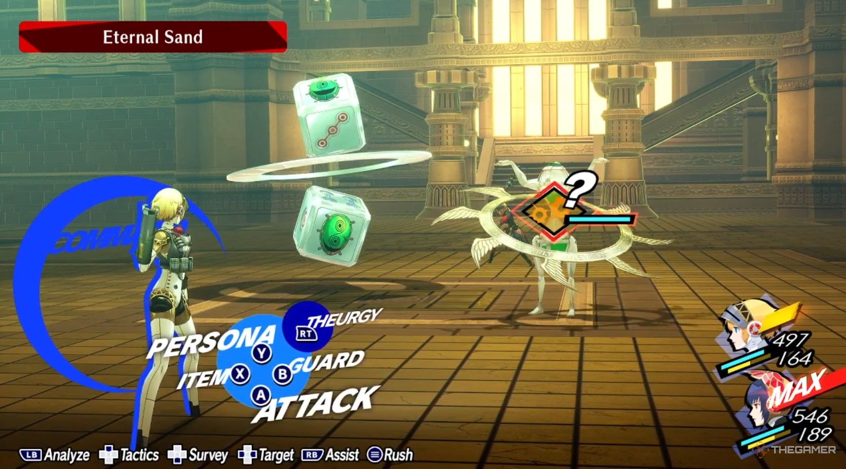 Aigis targeting Eternal Sand in Persona 3 Reload Episode Aigis.