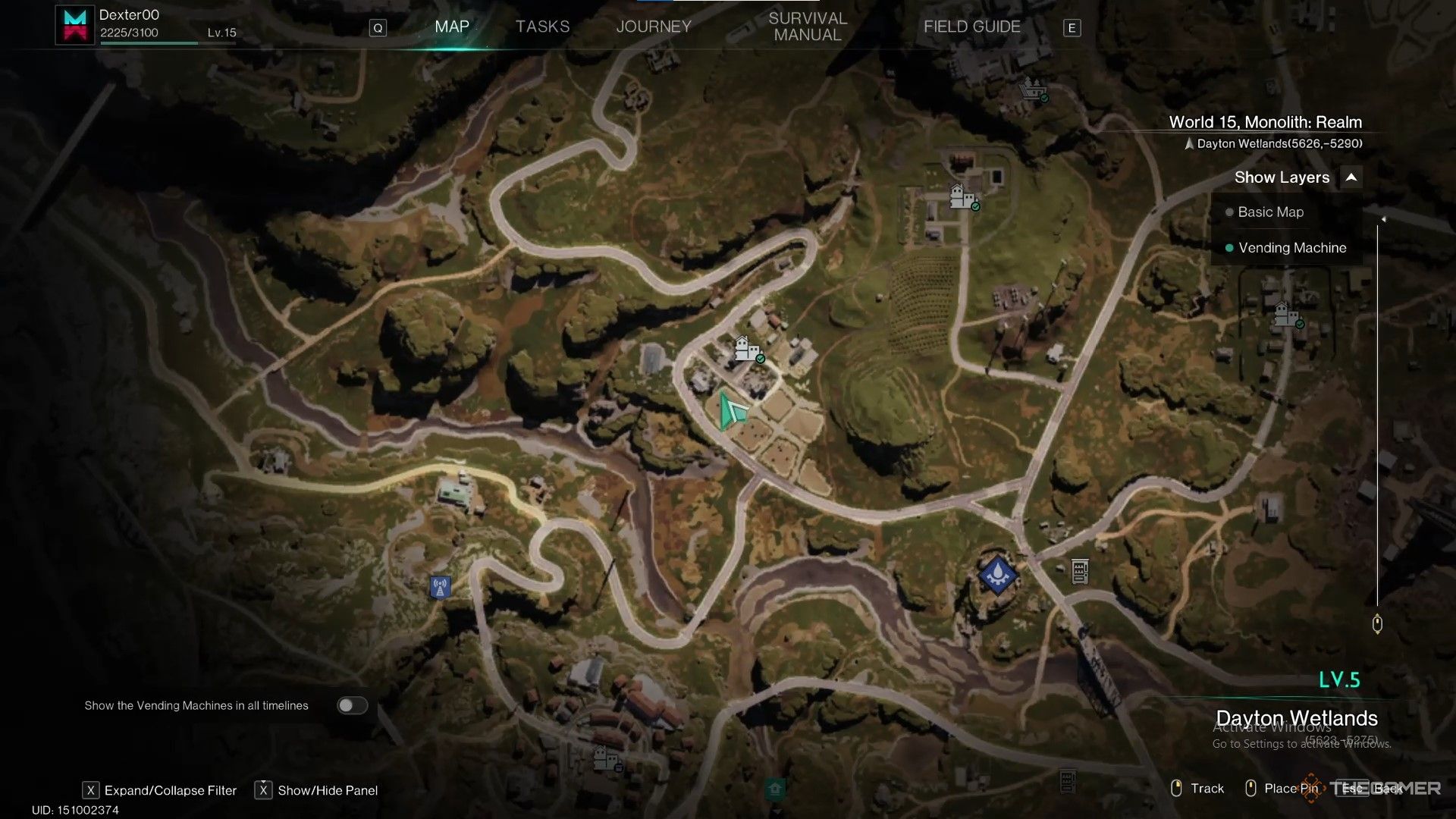 In-game map location of Citrus County Morphic Crate in Once Human.