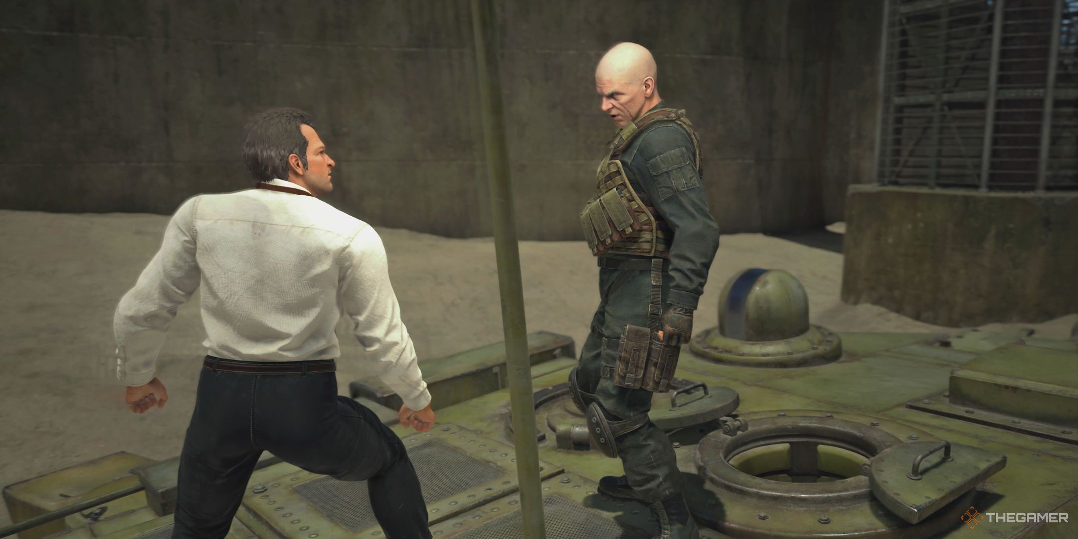 Brock Mason and Frank in Dead Rising Deluxe Remaster.