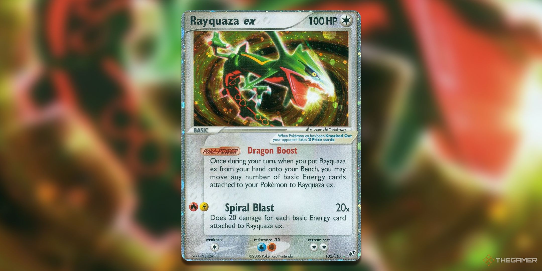 Deoxys Rayquaza EX Pokemon TCG Card Art.