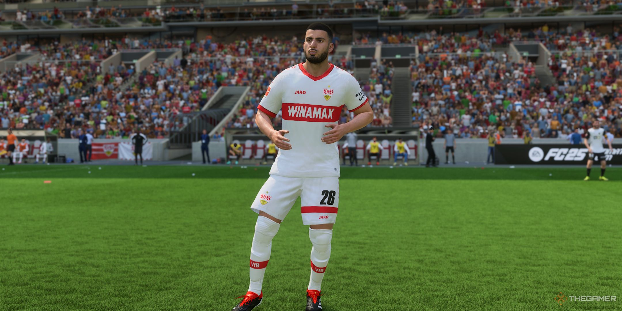 EA Sports FC 25 Undav standing on the pitch.