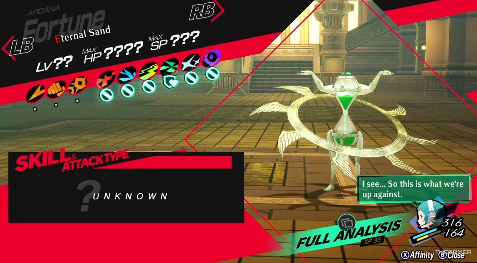 Eternal Sand weakness in Persona 3 Reload Episode Aigis.