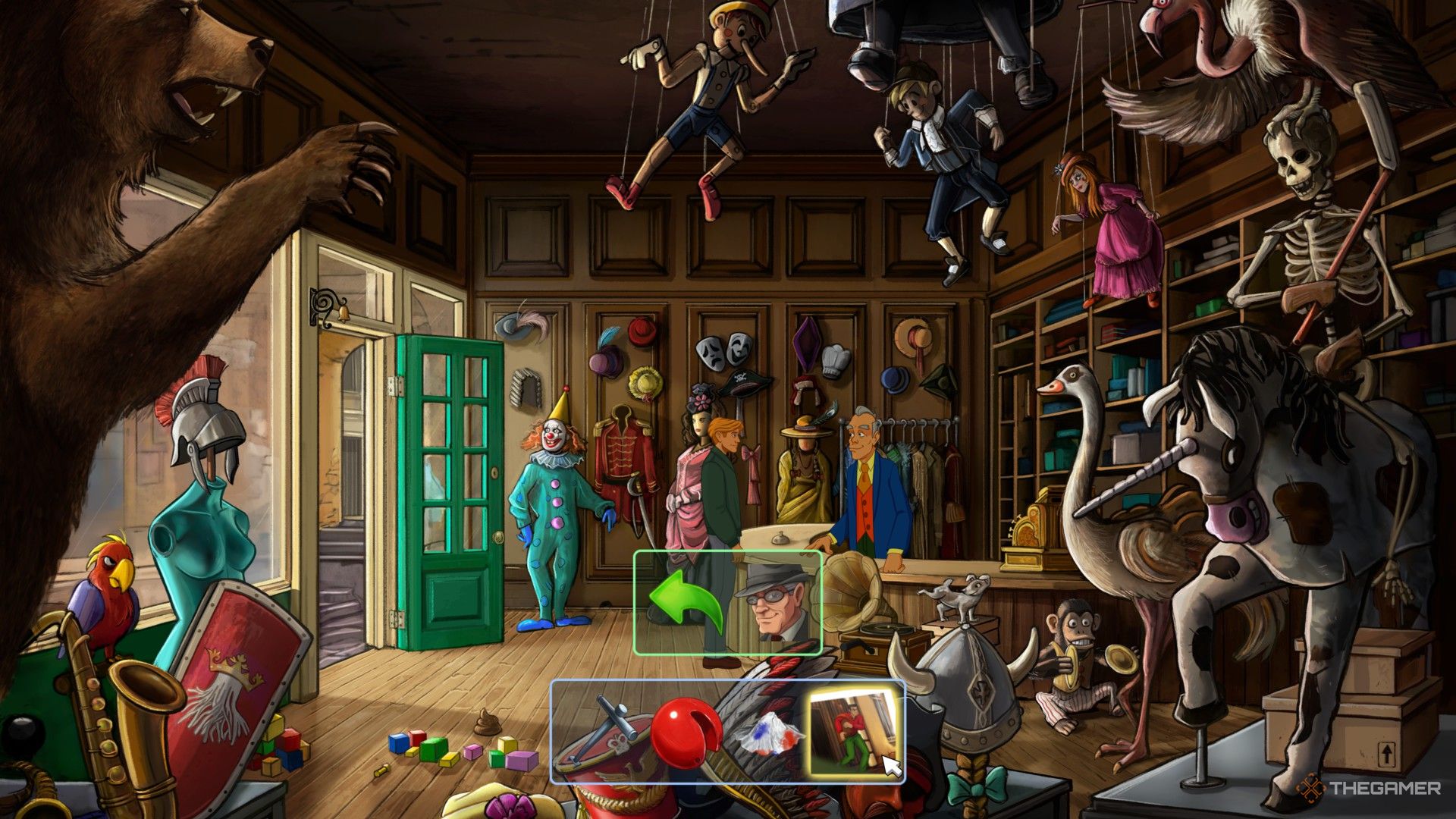 George in the costume shop in Broken Sword Reforged.