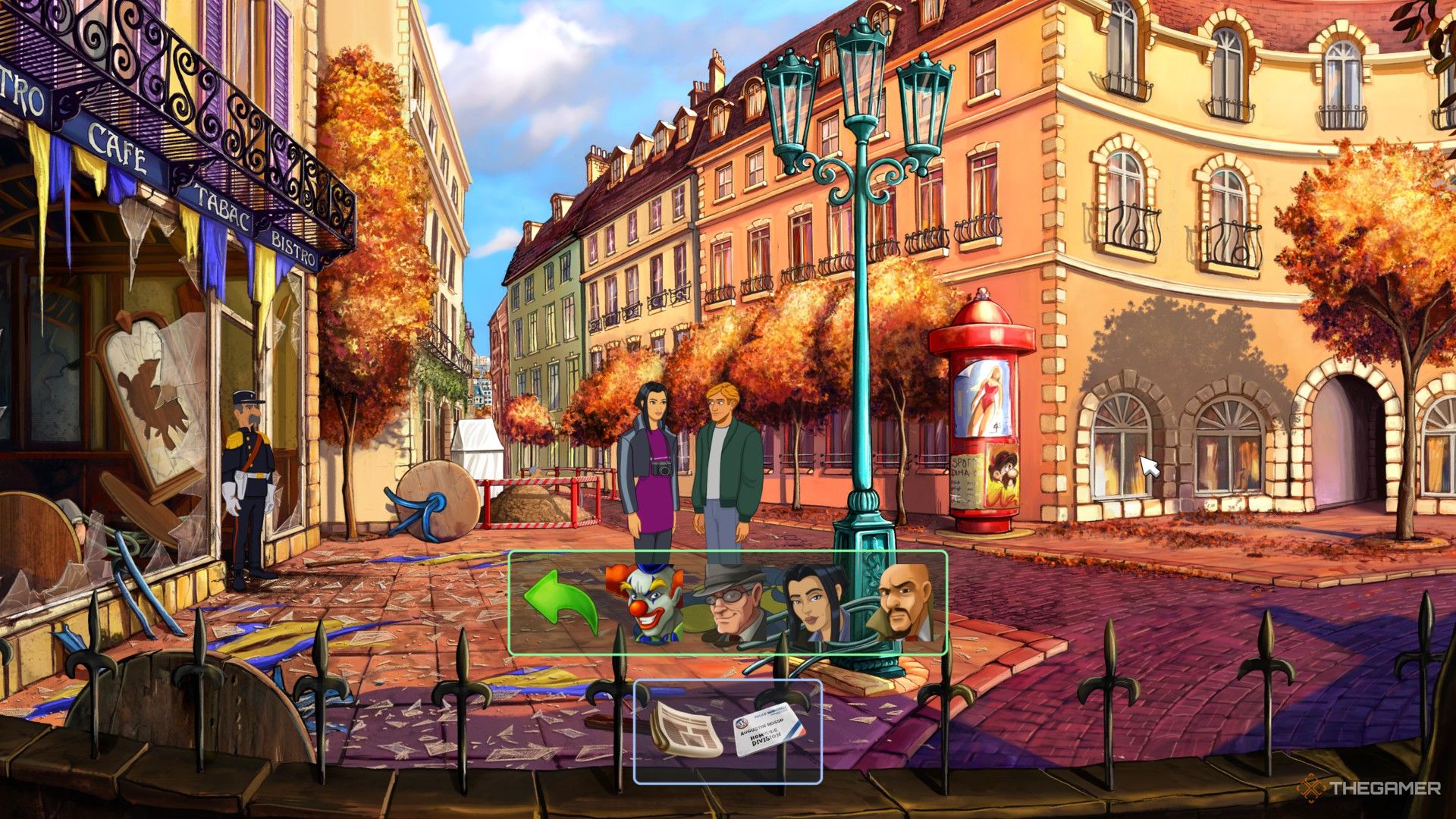 George speaking with Nico after the explosion in Broken Sword Reforged.