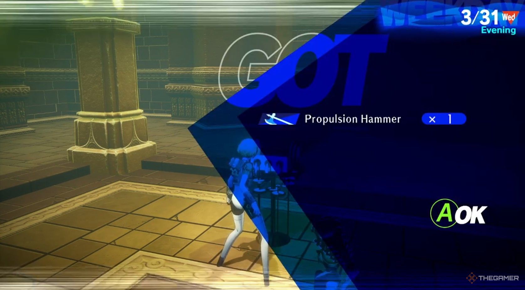 Getting the Propulsion Hammer for Metis after the Reckoning Dice fight in Persona 3 Reload Episode Aigis.