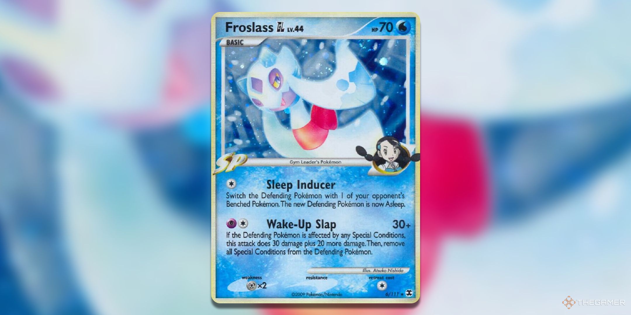 Gym Leaders Froslass Pokemon TCG Card Art.