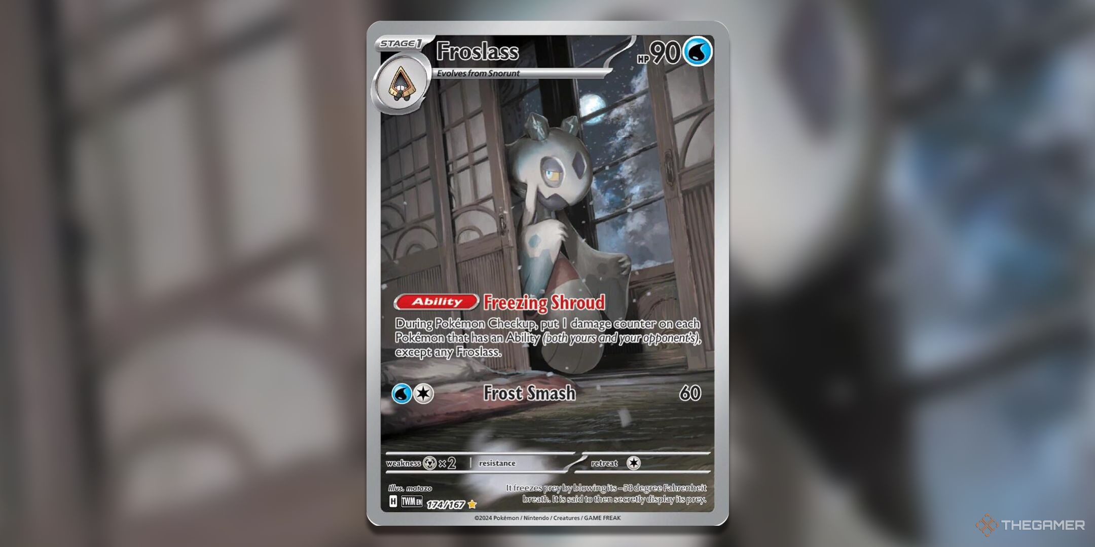 Illustration Rare Froslass Pokemon TCG Card Art.