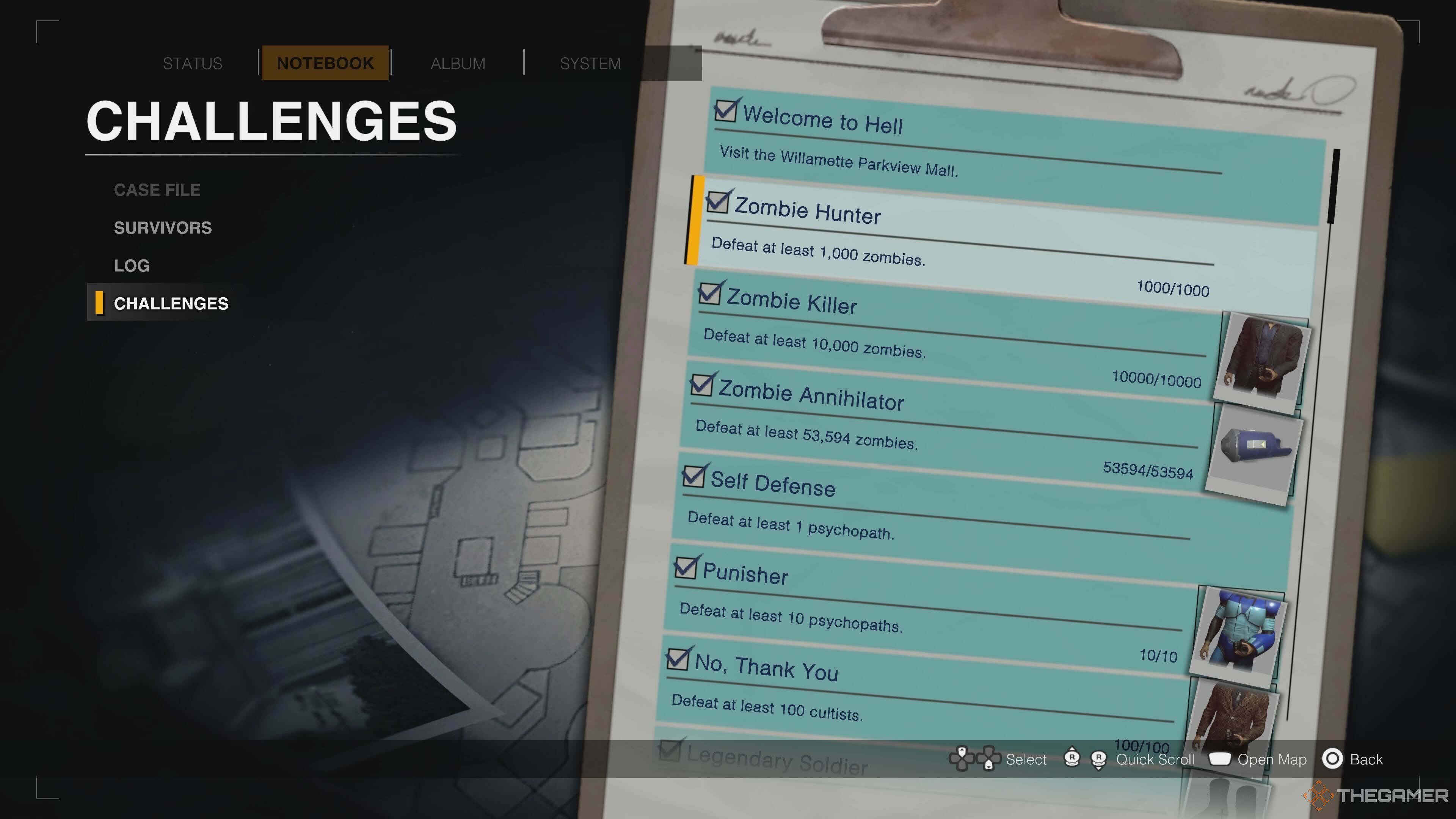 The Zombie Hunter challenge in Dead Rising Deluxe Remaster.