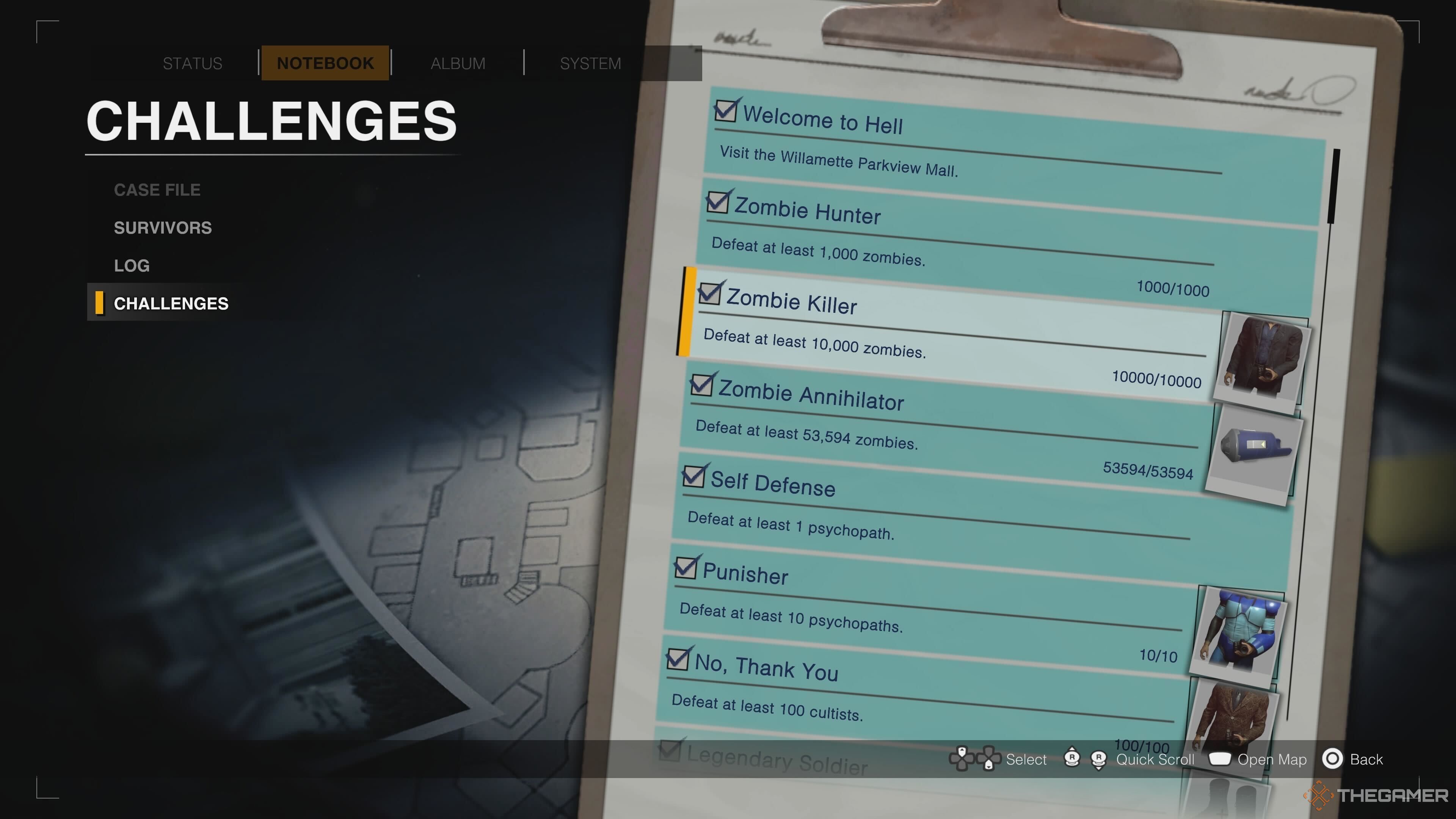 The Zombie Killer challenge in Dead Rising Deluxe Remaster.