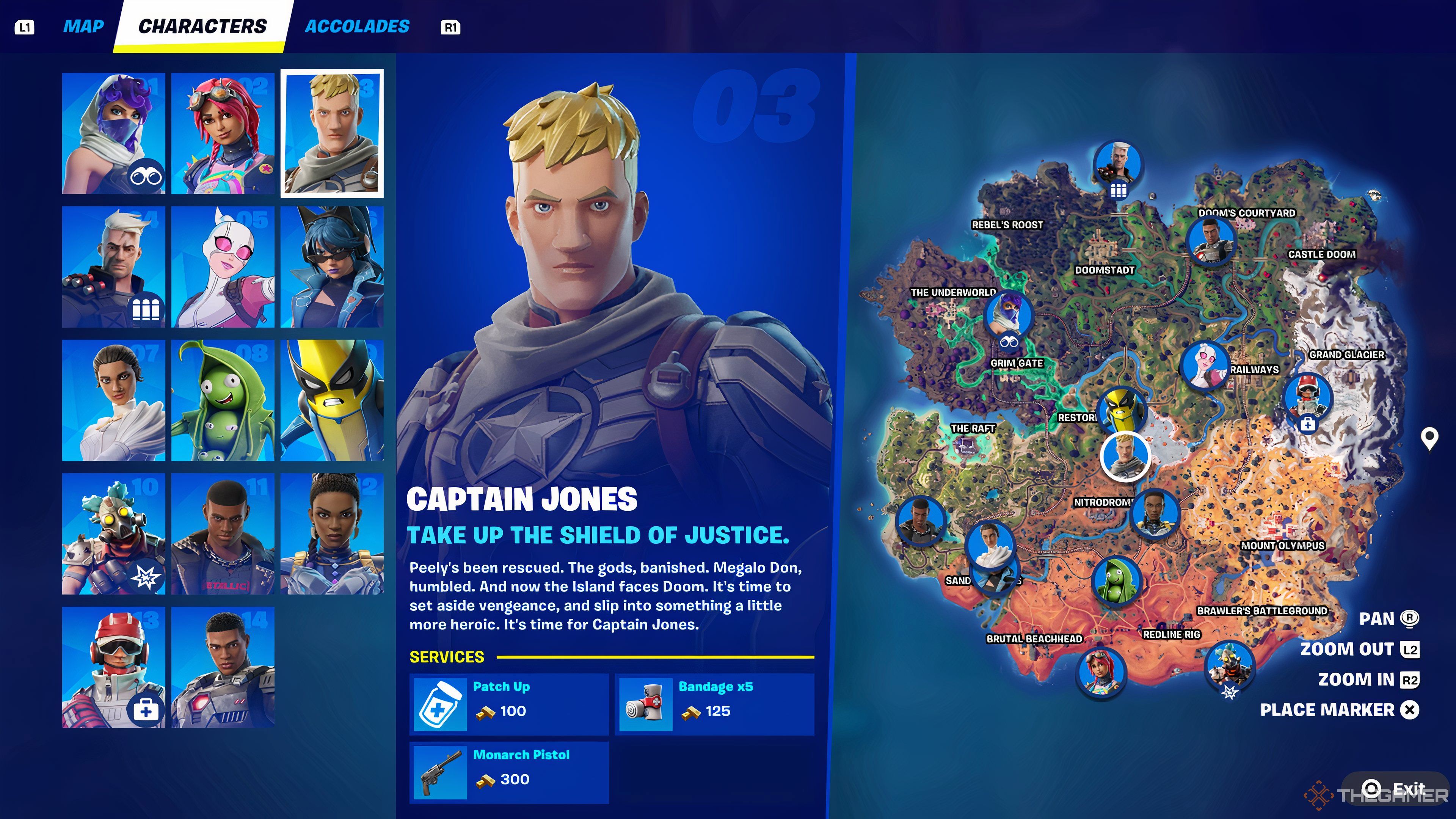 NPC Map Showing All NPC Locations In Fortnite Chapter 5 Season 4.