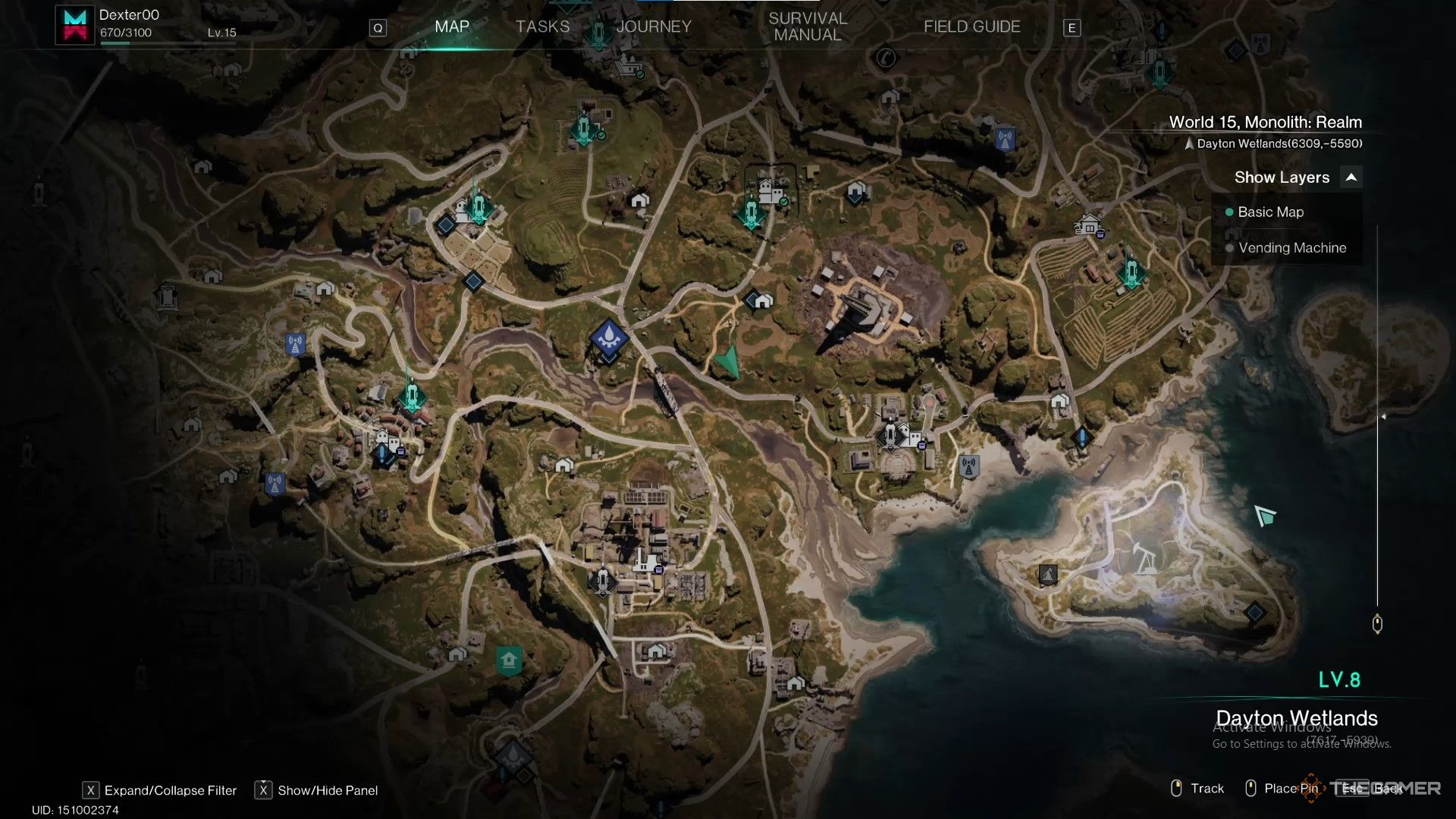 Map screenshot of the Morphic crate located Southwest of Innsperction Point #771