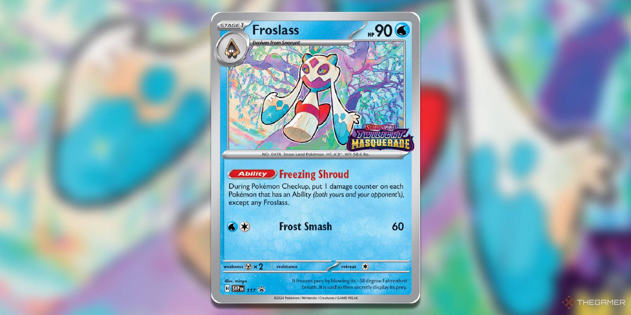 Prerelease Froslass Pokemon TCG Card Art.
