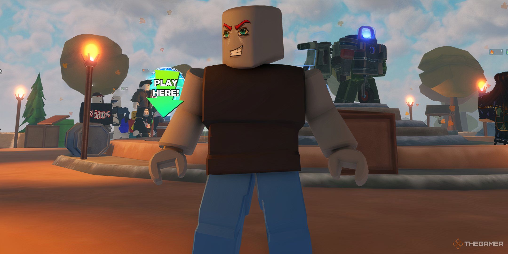 a player in Silly Defense on Roblox