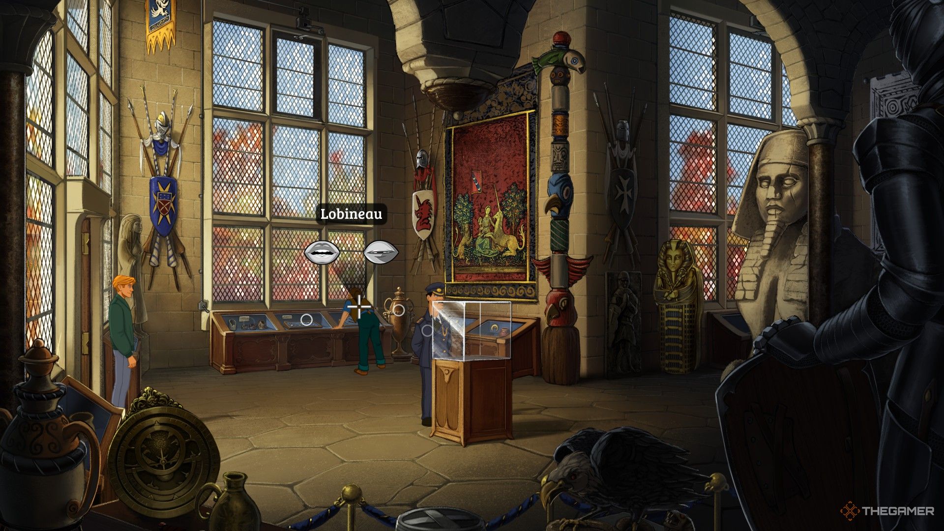 Speaking to Lobineau in the museum in Broken Sword Reforged.