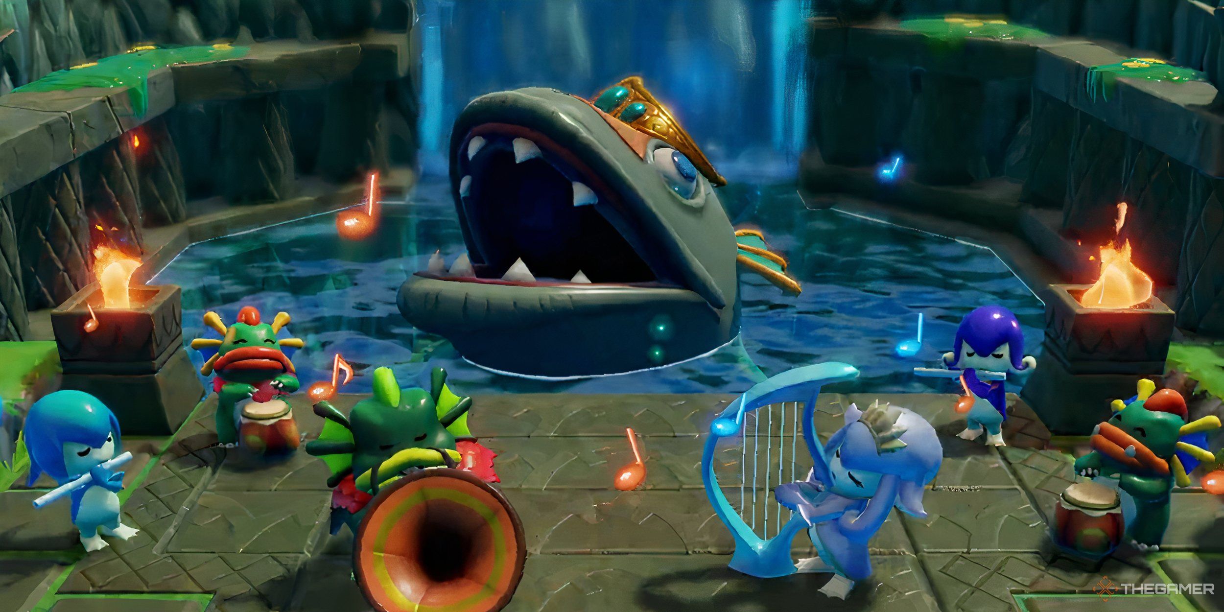 The Zora performing a concert for Lord Jabu-Jabu.