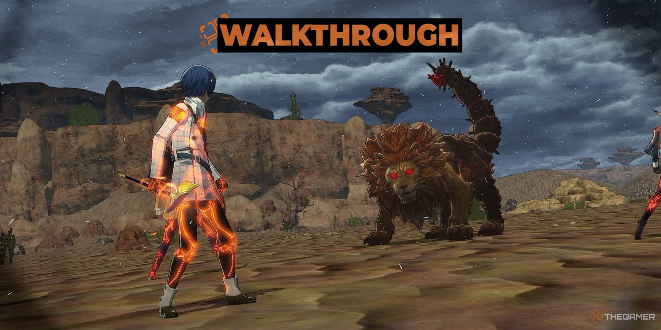 The protagonist facing off against the Maneater Manjula in Metaphor Refantazio.