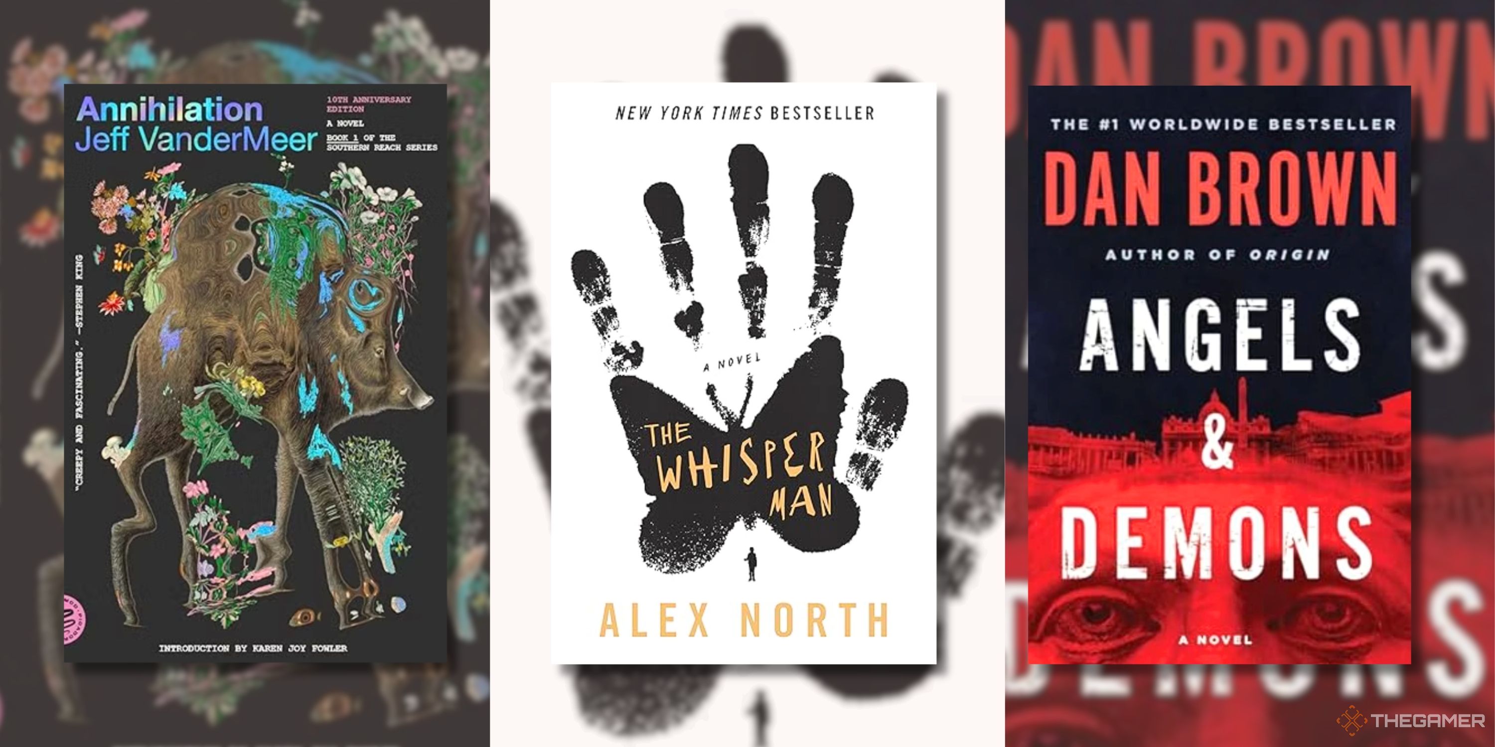 Three Thriller Novels - Annihilation, The Whisper Man, Angels and Demons