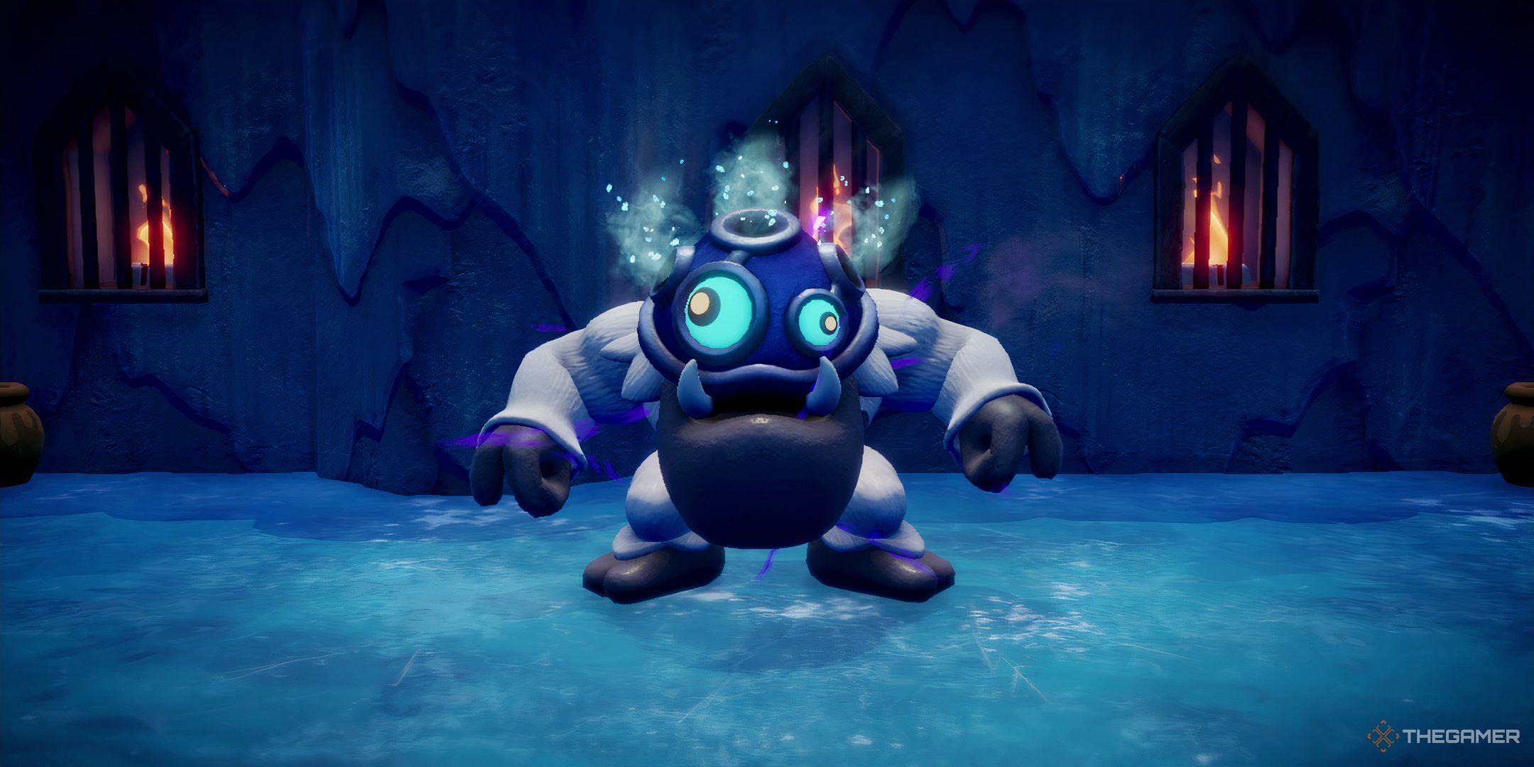 Zelda meeting Skorchill for the first time in Echoes of Wisdom.