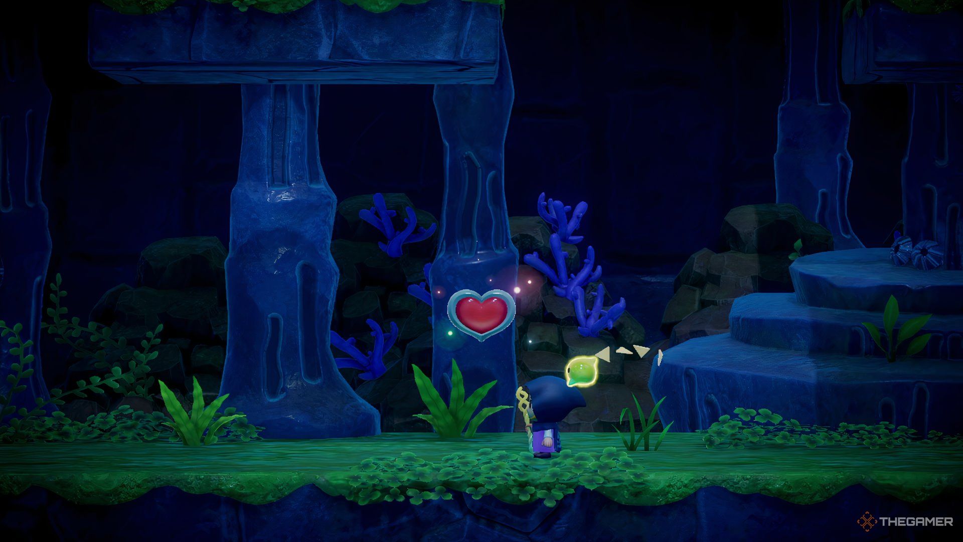 Zelda earning a piece of heart after defeating Vocavor in Echoes of Wisdom. 