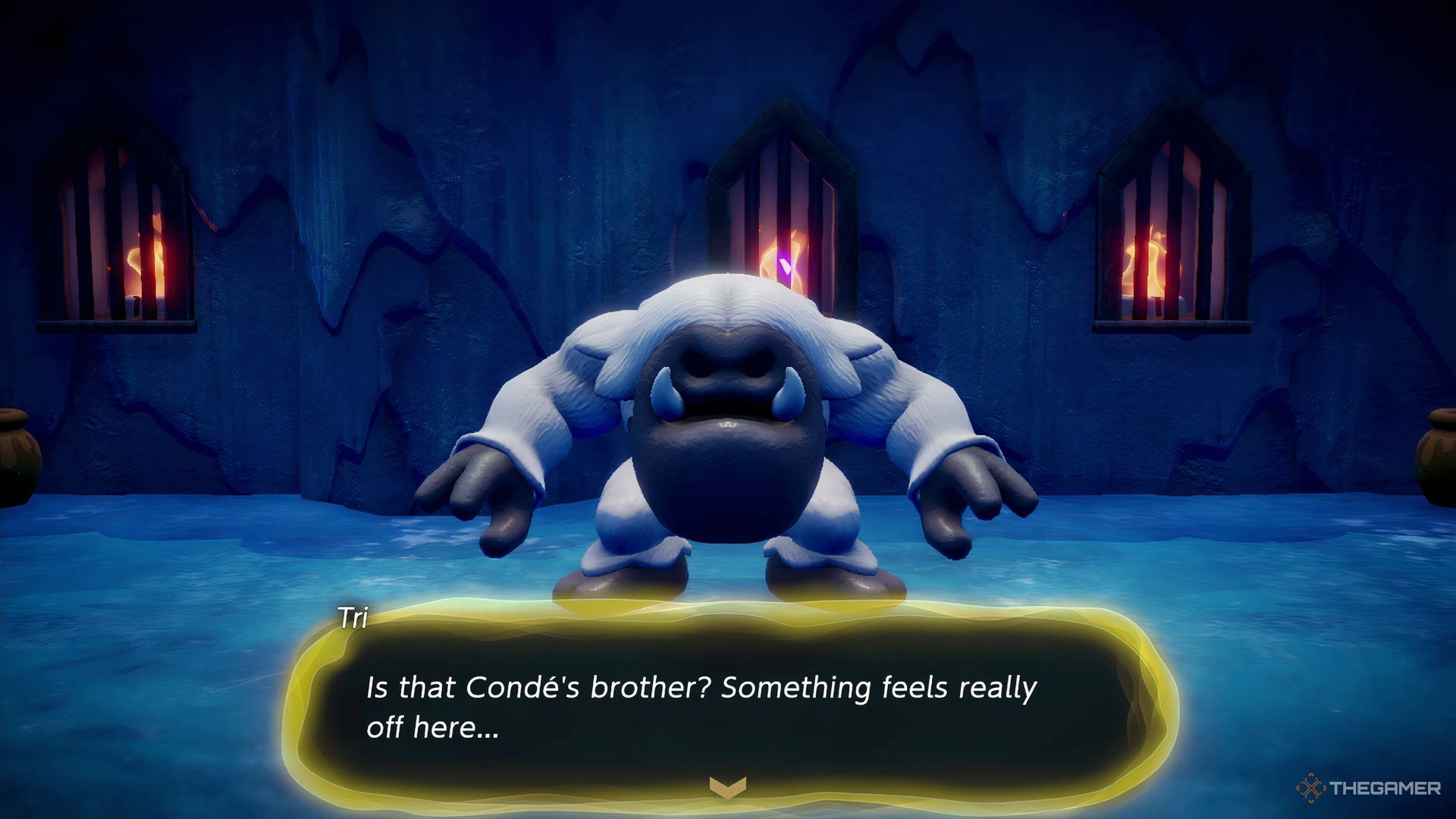 Tri and Zelda realise that Skorchill is Conde's brother in Echoes of Wisdom. 