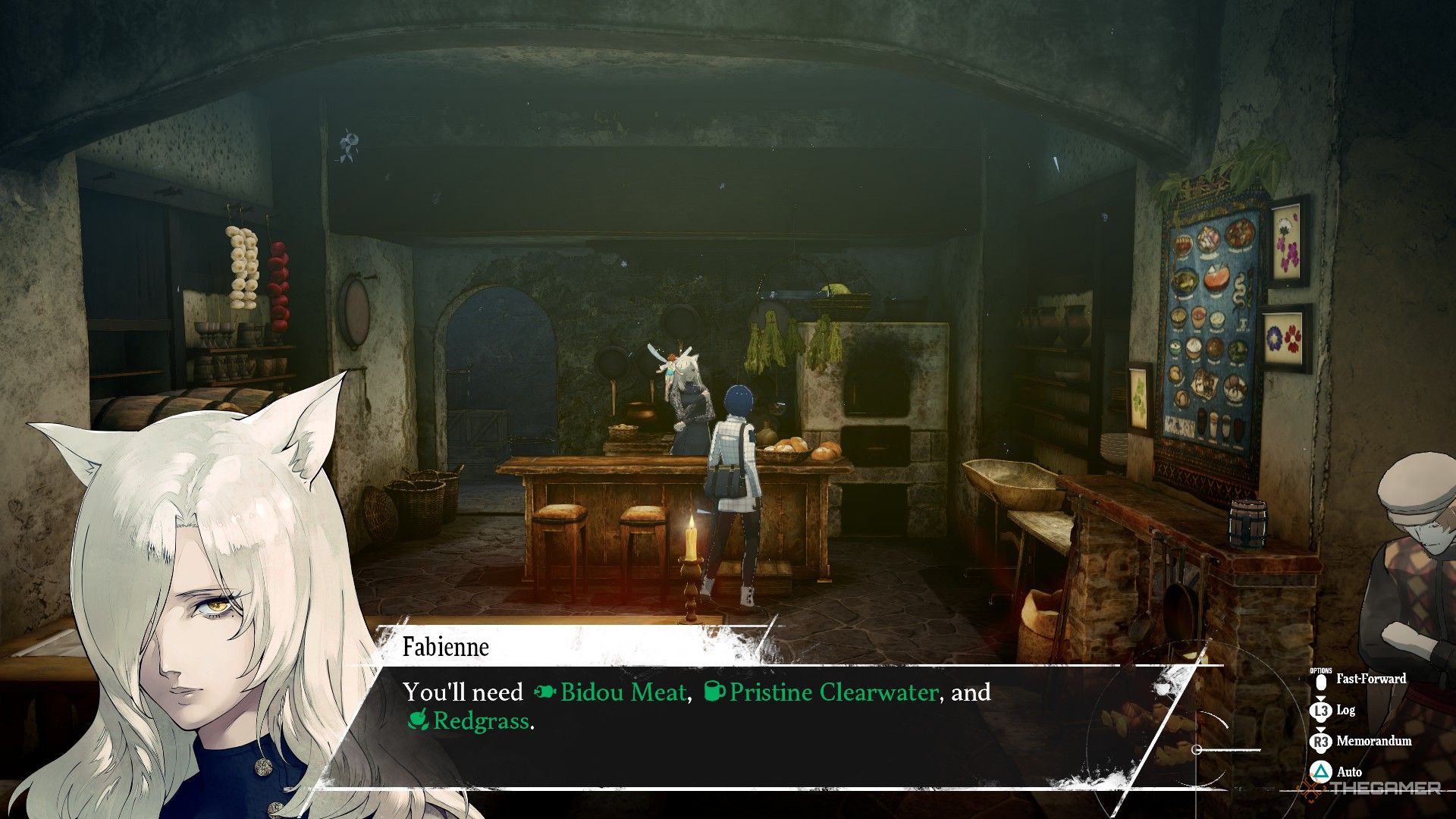 The Metaphor: ReFantazio protagonist speaking with Fabienne at the Hushed Honeybee Inn.